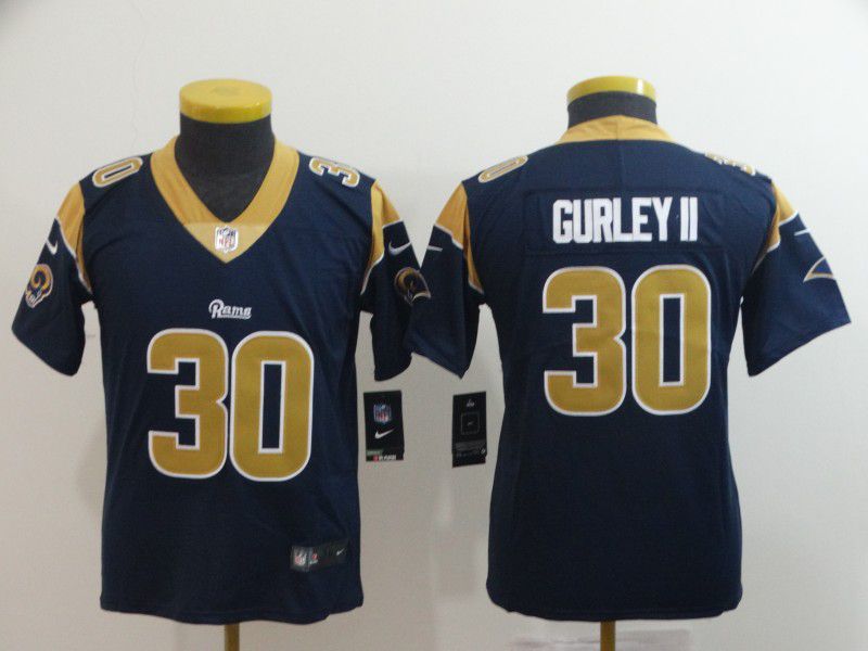 Youth Los Angeles Rams #30 Gurley ii Blue Nike Vapor Untouchable Limited Playe NFL Jerseys